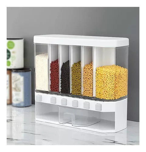 🍚 DISPENSADOR DE ALIMENTOS X6 – ORGANIZADOR DE GRANOS Y CEREALES